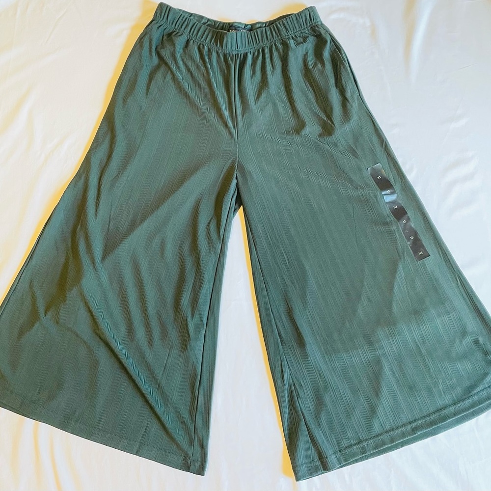 Banana republic xs green culotte pants. Fully lined. NWT. Capri.